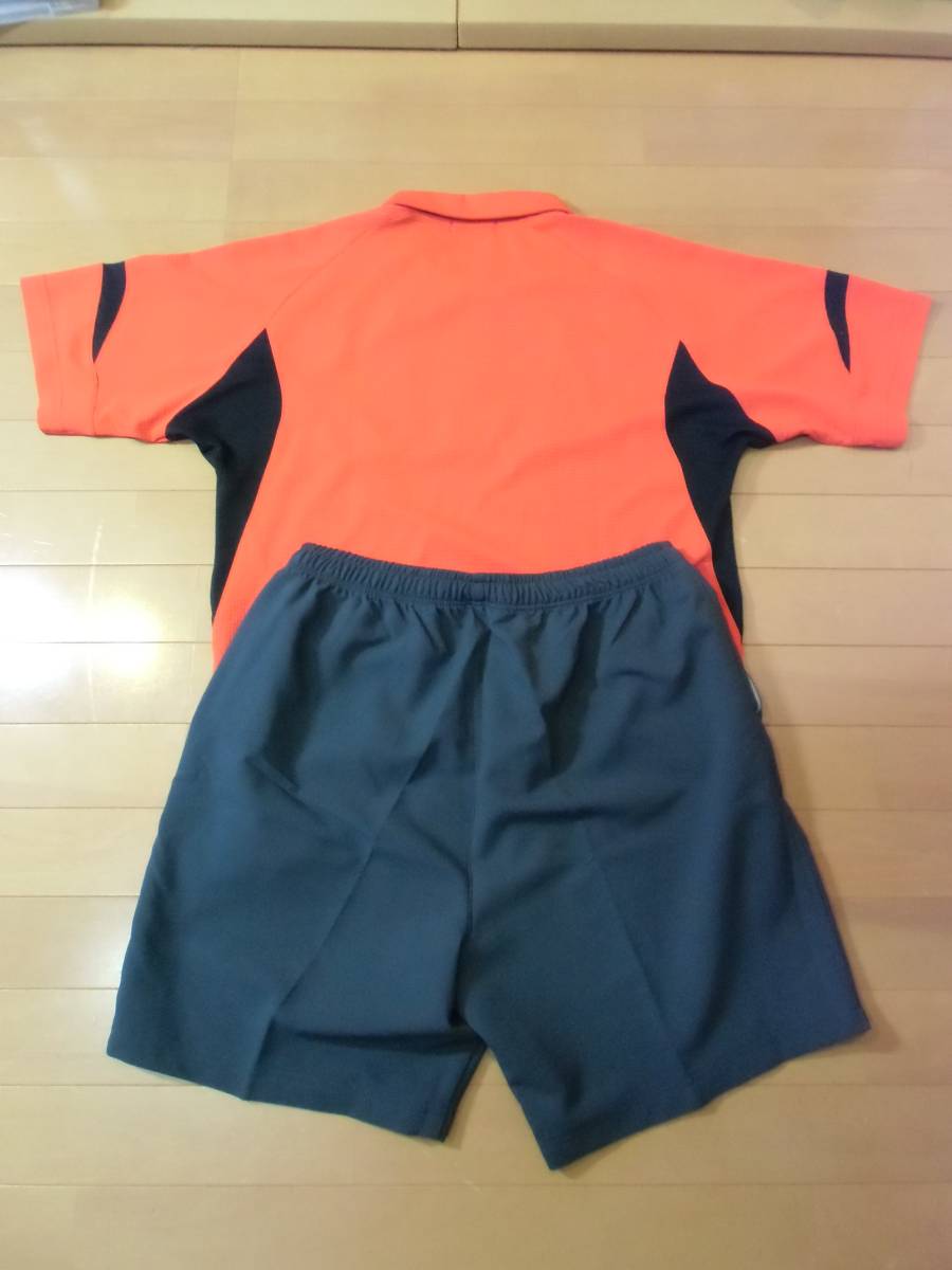 ▼美品です！【 YONEX ヨネックス ゲームシャツ(赤×黒)+ハーフパンツ(グレー) Lサイズ ベリークール 】テニス・バドミントン_2