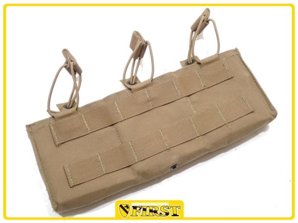 3289】特選中古品 ネコポス対応 美品 実物TYR製 HK417用 オープントップトリプルマグポーチ CBカラー