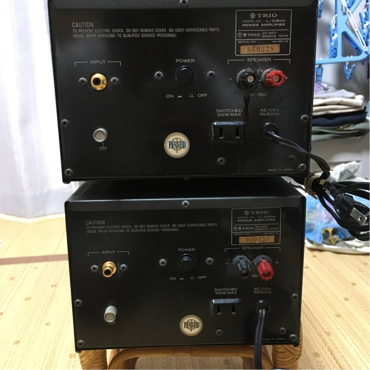 オーディオ機器 TRIO L-05M モノラルパワーアンプ2台セット (A-1316)