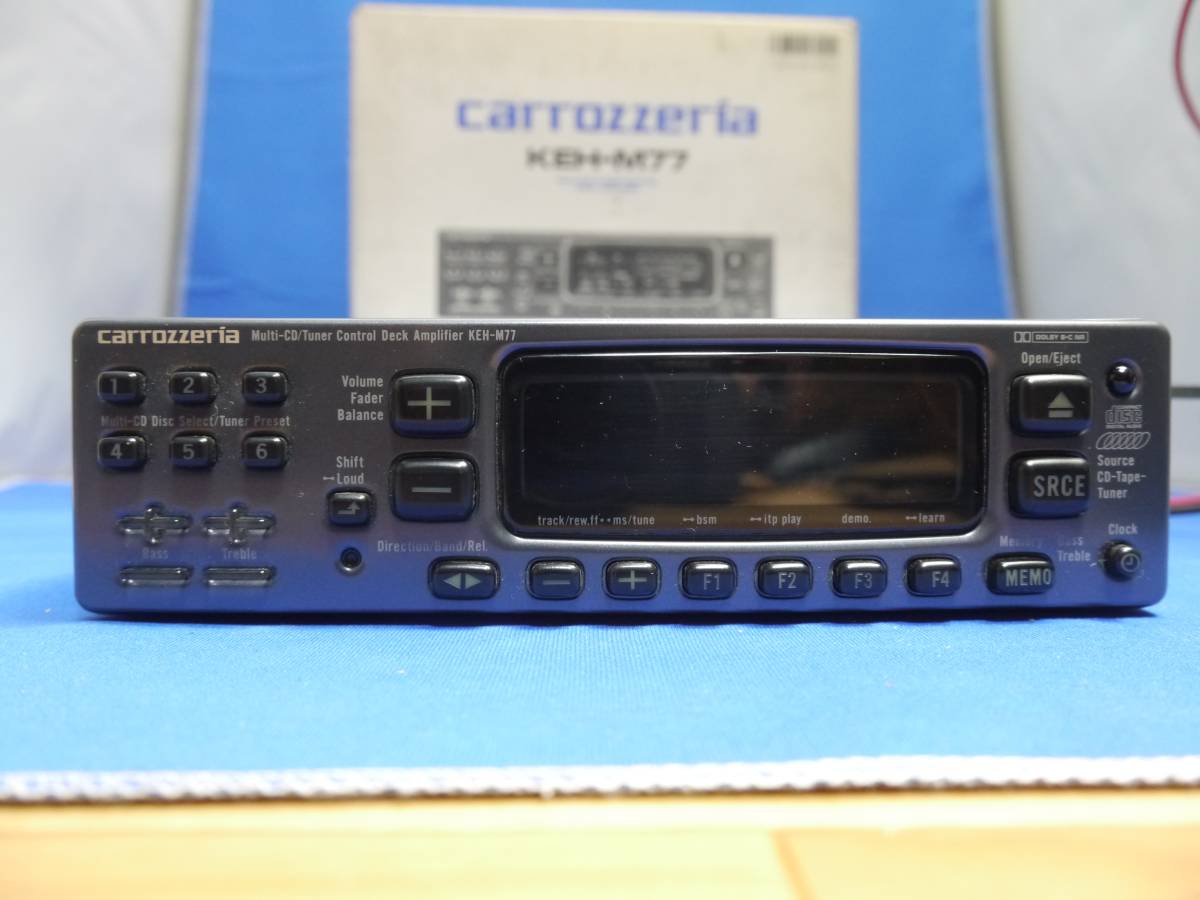 美品 carrozzeria カセットデッキ KEH-M77 アンプ内蔵 作動OK 電動