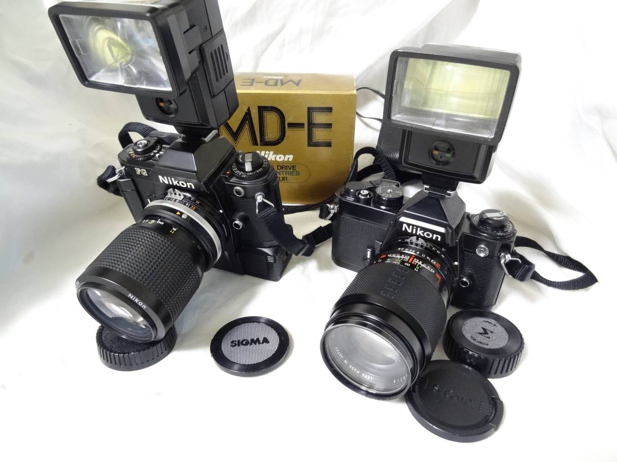 ニコン フィルム1眼レフカメラ FEとFG セット 動作確済み 純正ズーム