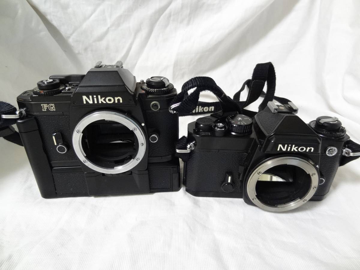 ニコン フィルム1眼レフカメラ FEとFG セット 動作確済み 純正ズーム