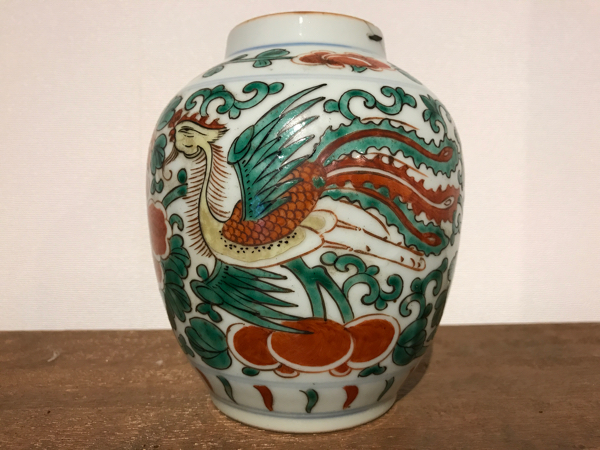 李朝 柘榴文壺（1392–1897 CE） 入蘆花（ロカニイル） 辰砂青花 青花
