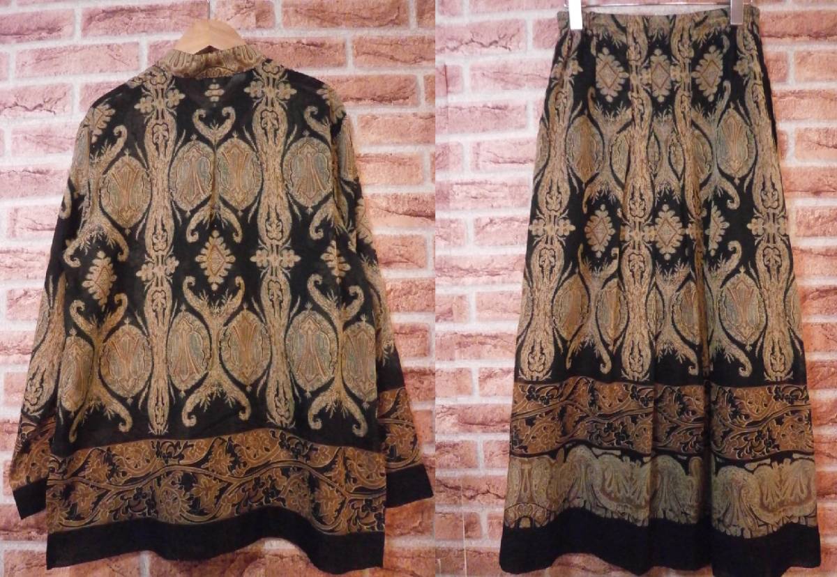 MADAME NICOLE ペイズリー柄セットアップ 日本製 上38size 下40size 