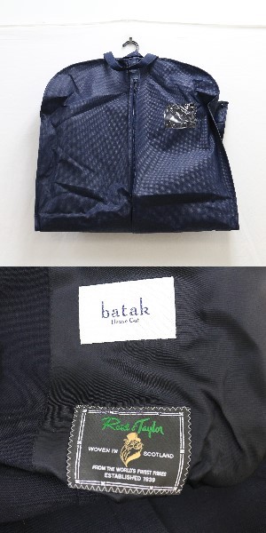 美品バタクbatakビスポークbespokeネイビーブレザー ☆batak 美品バタクbatakビスポークbespokeネイビーブレザー ☆batak