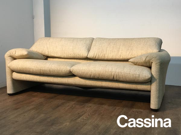 ●Cassina / カッシーナ ワイド2Pソファ / MARALUNGA マラルンガ / ファブリック ヴィコ・マジストレッティ ★美品