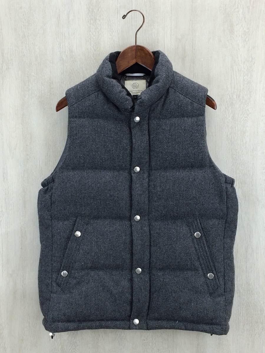 BEAUTY&YOUTH UNITED ARROWS◆ダウンベスト/L/ウール/GRY
