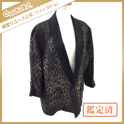 ロエン ROEN ジャケット コットン混 レオパード柄 メンズ 男性 48 ブラウン系