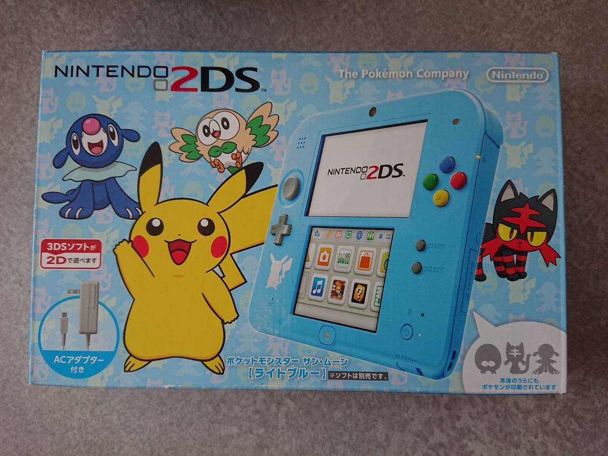 NINTENDO 2DS ポケットモンスター サン ムーン ライトブルー ポケモン  