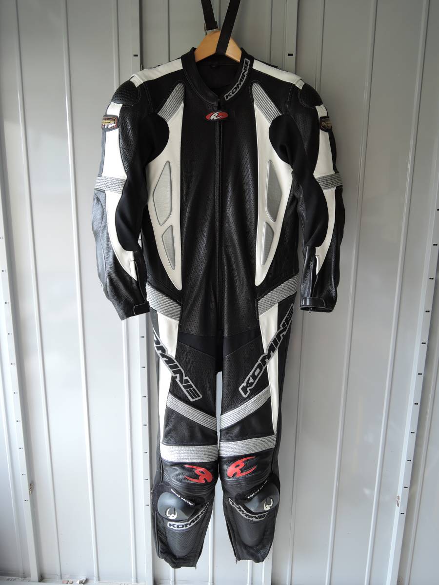 KOMINE 革ツナギ レーシングスーツ ブラック コミネ KOMINE 製 革ツナギ レーシングスーツ 中古