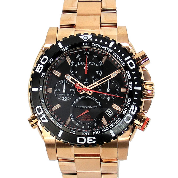 BULOVAブローバ メンズ 腕時計 98B213 プレシジョニスト クロノグラフ ローズゴールド 未使用展示