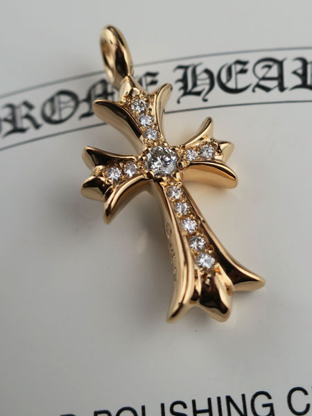 クロムハーツ 22k タイニー CH ファット クロス パヴェダイヤモンド 超美品