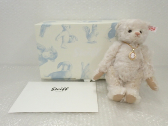Steiff 034763 Carlotta テディベア 25cm モヘア Smoky White