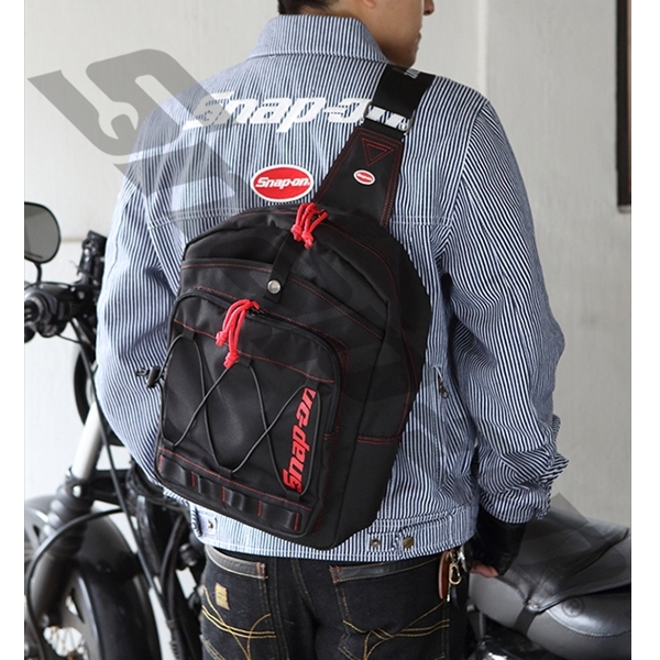 スナップオン SO16802S ワン ショルダーバッグ 黒/赤 (Snap-on ONE SHOULDER BAG) 送料無料