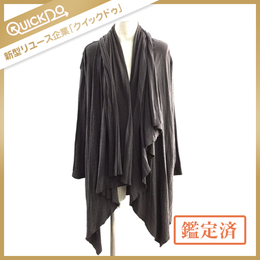 ロエン ROEN ロングカーディガン M メンズ 綿100％ グレー系