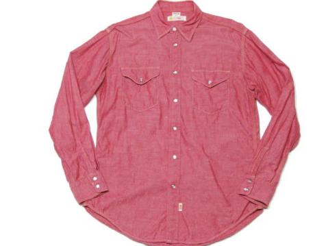 ☆ 45rpm STUDIO 45アールピーエム DENIM LINE シャンブレーシャツ 赤 