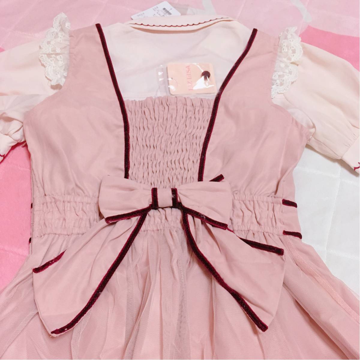 新品♪リズリサ*チョコディップチェリー ジャンスカ ブラウス*セット 