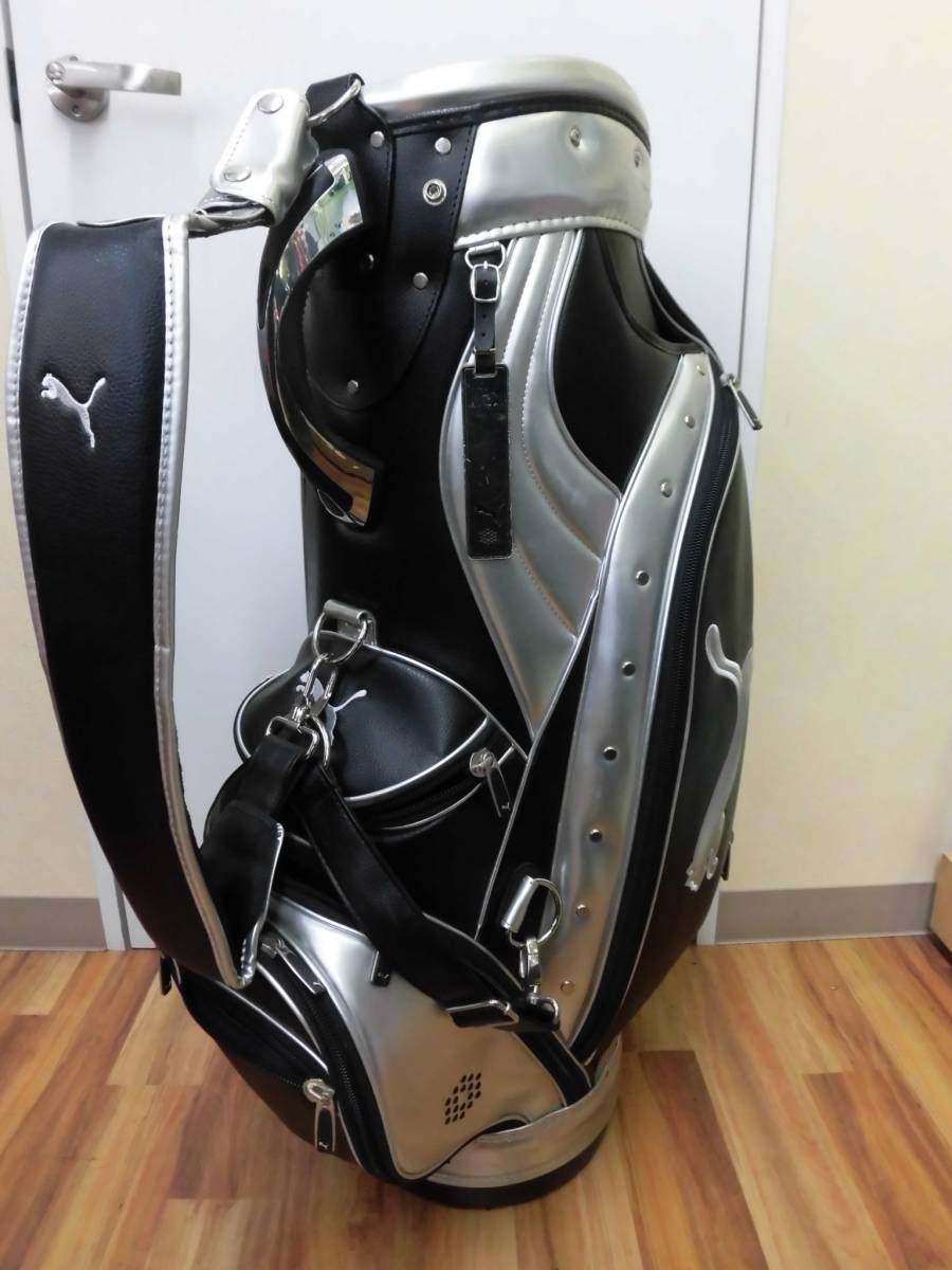 ■ プーマ　PUMA プロフェッショナルキャディバッグ 867170 (ブラック/シルバー) 中古品■