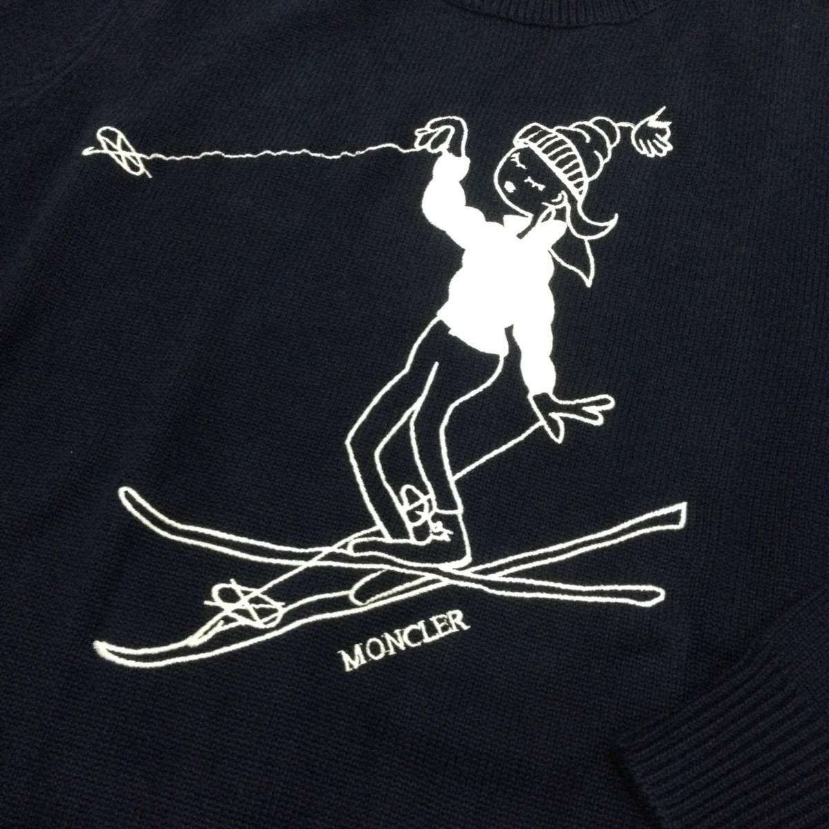 Lサイズ モンクレール Moncler ニット セーター メンズ ネイビー 