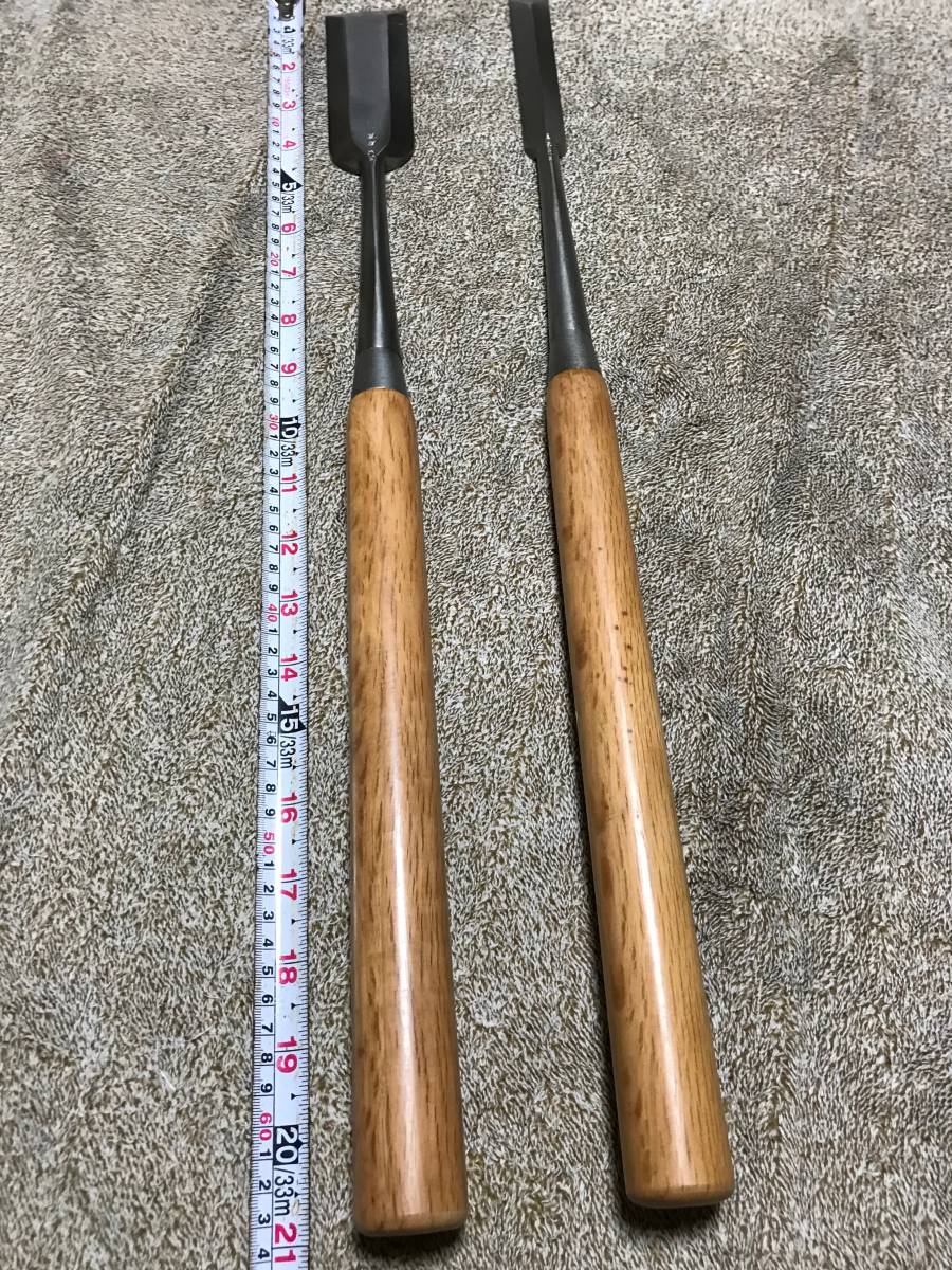 ■突き鑿　　寿宝　赤樫　寸6 8分　　新品　　　差し鑿　　まとめて　二本組　セット