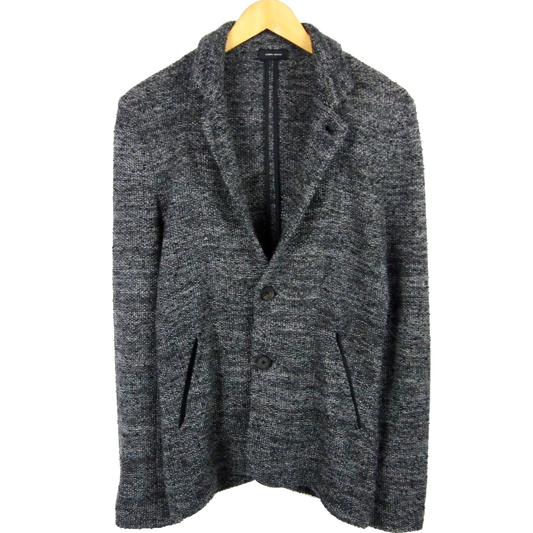 ◆JOSEPH HOMME ジョセフオム　ウール混 ニット テーラードジャケット size 46 グレー
