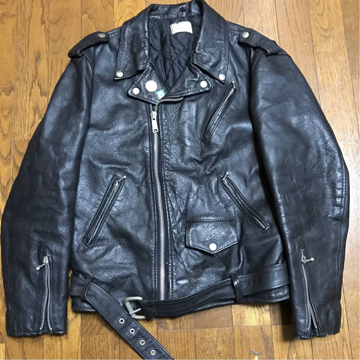 旧タグ英国製666レザーライダースシドモデルパンクラロッカルイス 