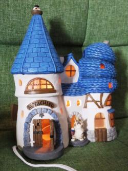 わちふぃーるど ダヤン ＊かわいい＊タシルランプ ライト 陶器製 猫