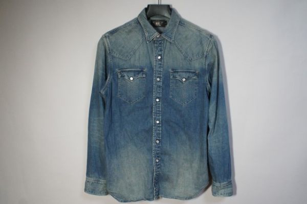 国内正規品 RRL デニムシャツ ウエスタンシャツ M/ラルフローレン ダブルアールエル