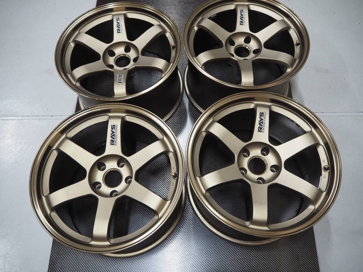 TE37 ブロンズ RAYS VOLK RACING S-plus SAGA 4本 レイズ 18インチ 
