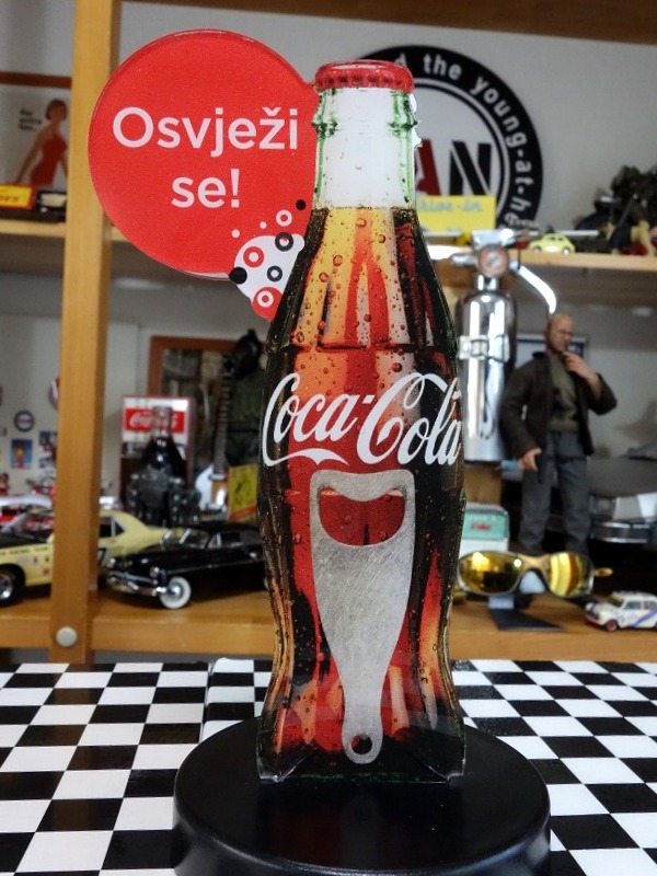 超レア★1個限定★非売品 コカコーラ クロアチア店頭 ディスプレイ ボトル型 サイン 看板