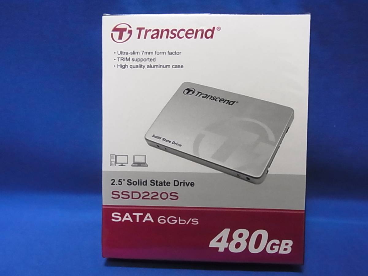 Transcend SSD 480GB 2.5インチ SATA3 6Gb/s TS480GSSD220S 未使用品