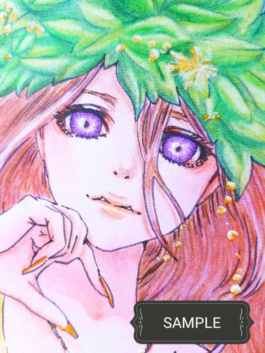 一点物 タロットカード 女帝 月桂樹 ハーブ オリジナルイラスト 手描きイラスト 売買されたオークション情報 Yahooの商品情報をアーカイブ公開 オークファン Aucfan Com