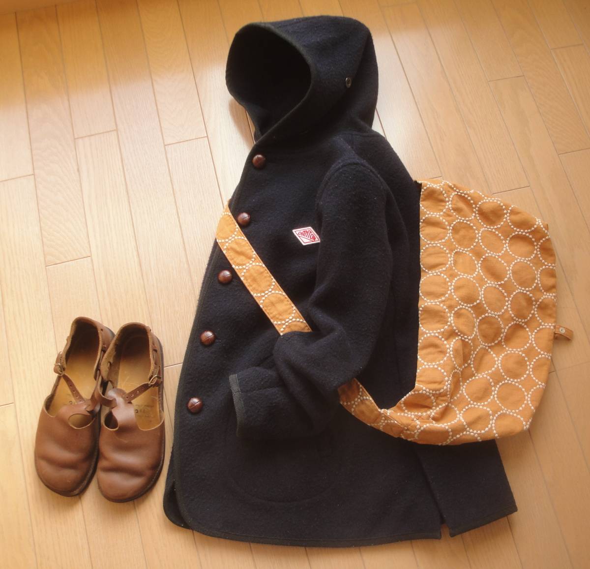 ダントン DANTON ウールモッサフード付きコート　36　Ｂshop レディース