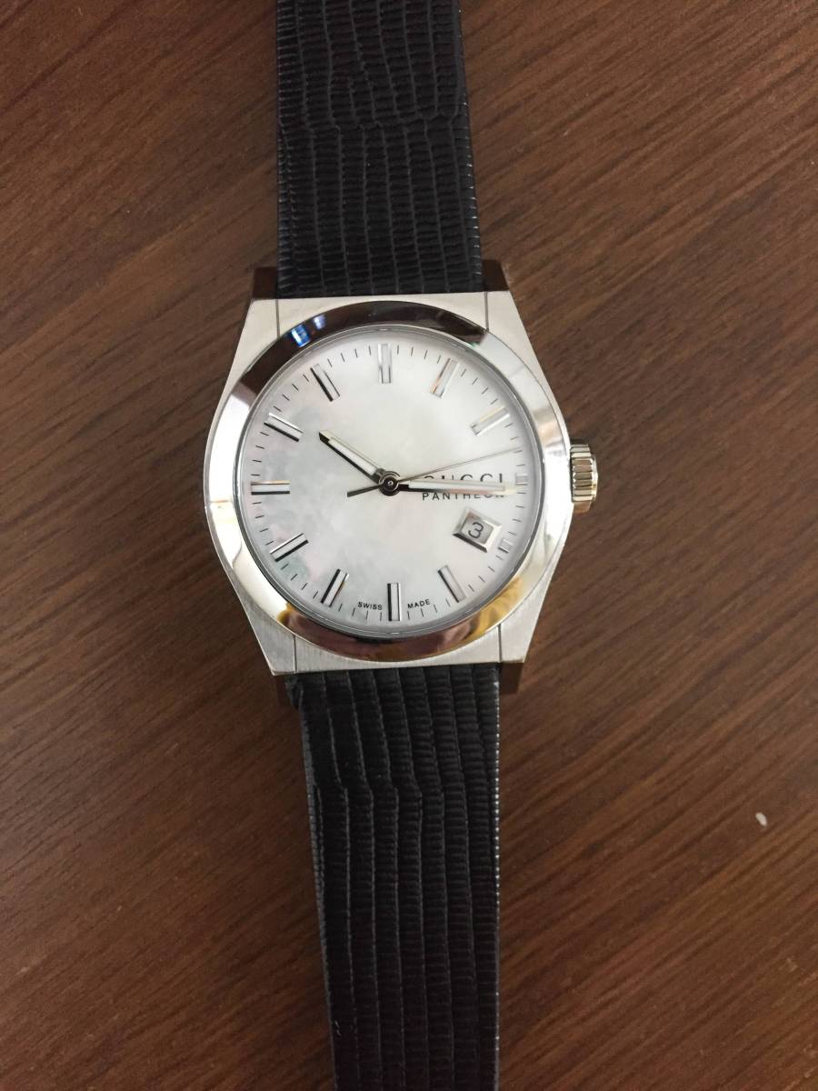 美USED☆GUCCIパンテオンMODEL１１５．４シェル文字盤