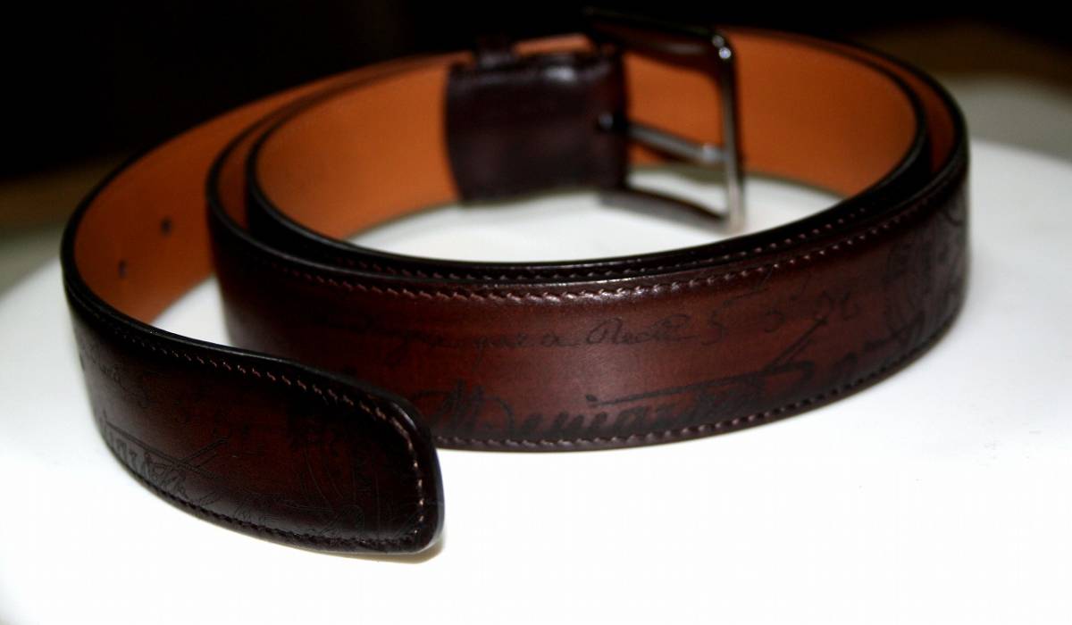 限定1点【美品】Berluti ベルルッティGaspard Leather ベルト/Brown 