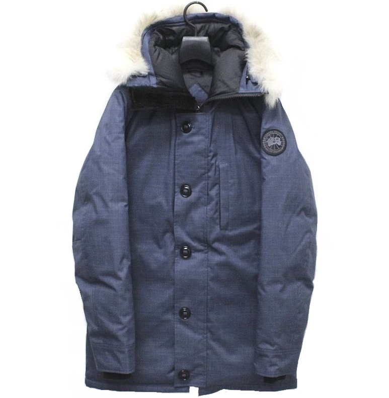 【極美品】 CANADA GOOSE × EDIFICE カナダグース エディフィス 別注 CRESTON クレストン 黒ワッペン ダウン ジャケット L 紺 ネイビー