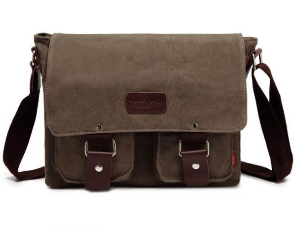 0271/6.5通勤 通学 ワンショルダーバッグ 軽量 斜めがけ メンズ ボディバッグ バッグ 帆布 本革★グレー★_1