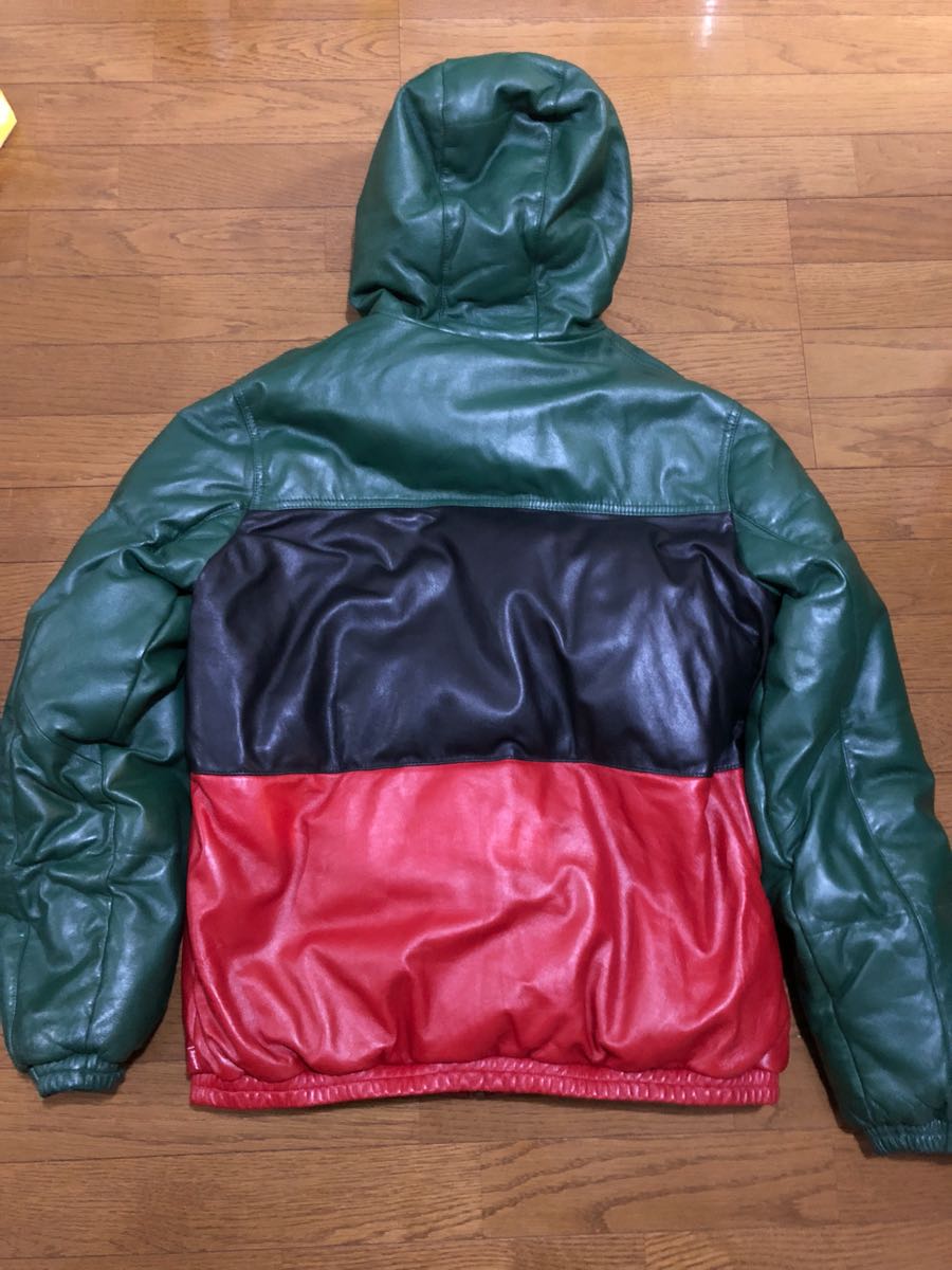 Supreme Leather Down Jacket XL グッチカラー2012FW シュプリーム リアーナ着