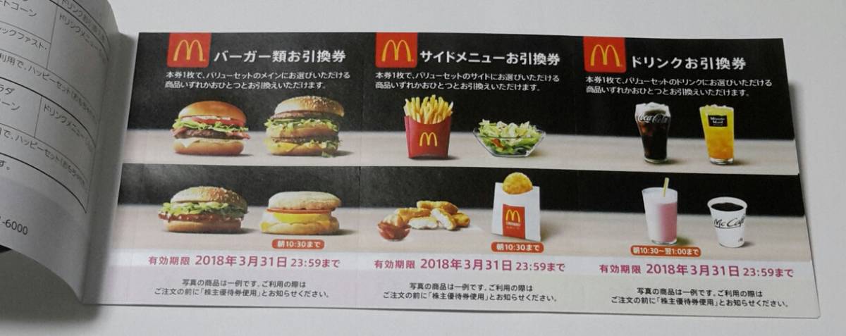 【最新版】マクドナルド株主優待券