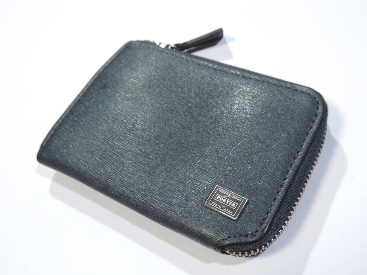 PORTER/ポーター　カレント　コインケース　ブルー　美品　680E
