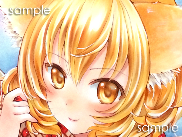 同人手描きイラスト 色紙 「東方Project 八雲藍」