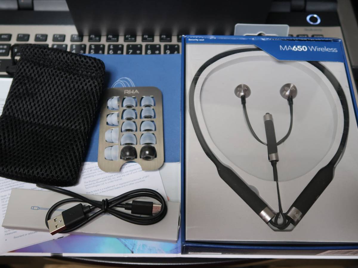 RHA MA650 Wireless Bluetooth イヤホン 使用時間とても少ない美品