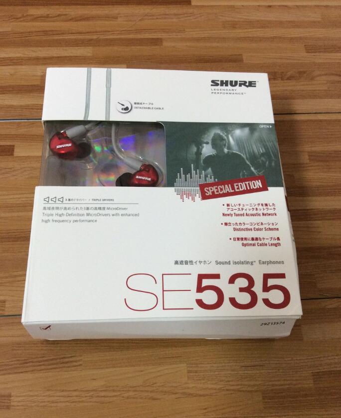 SHURE カナル型 高遮音性イヤホン SE535 Special Edition 赤 SE535LTD-J ヘッドフォン 保管品