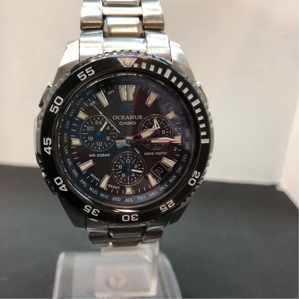 カシオ 電波ソーラー メンズ 腕時計 オシアナス OCW-650T チタン