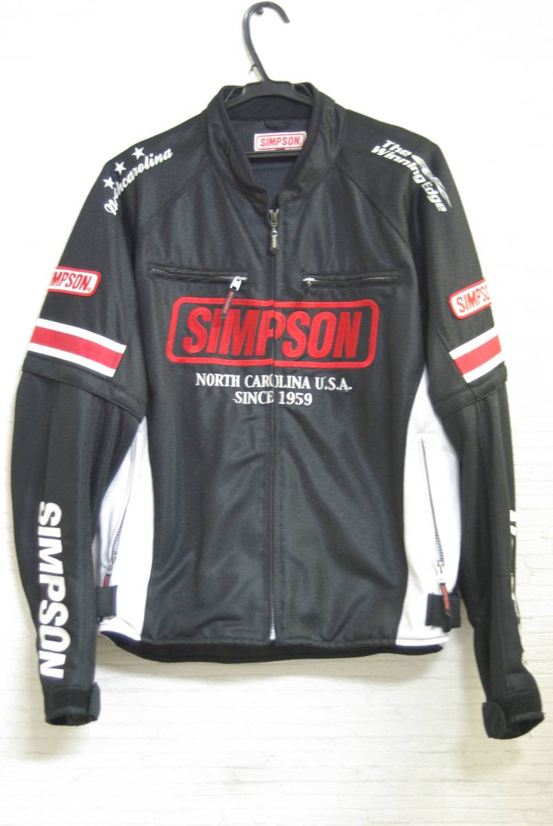 代理出品！中古品！「SIMPSON」ナイロンメッシュ製 バイク用ウェアー　 Lサイズ