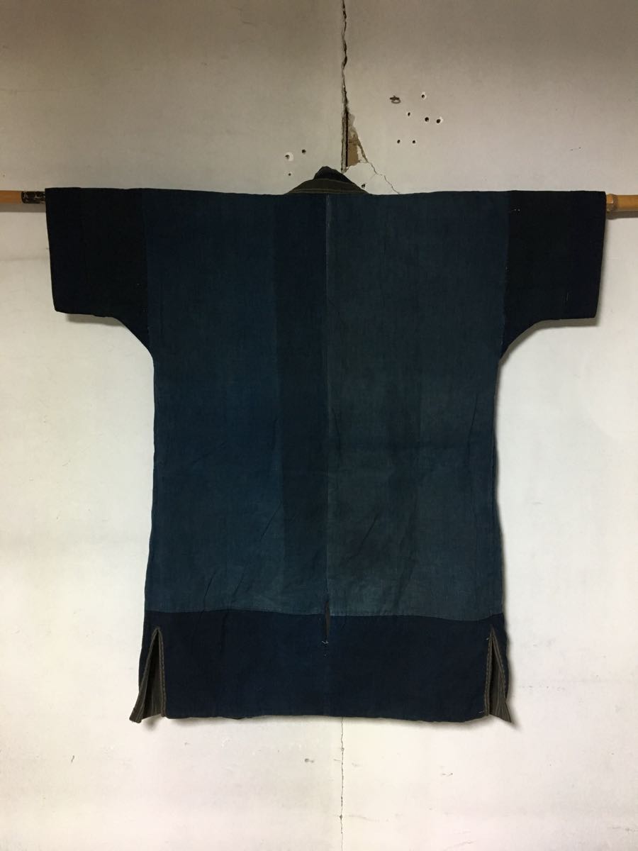 石683/藍染/アンティーク/古布/BORO/リメイク/ガウン/襤褸/野良着.