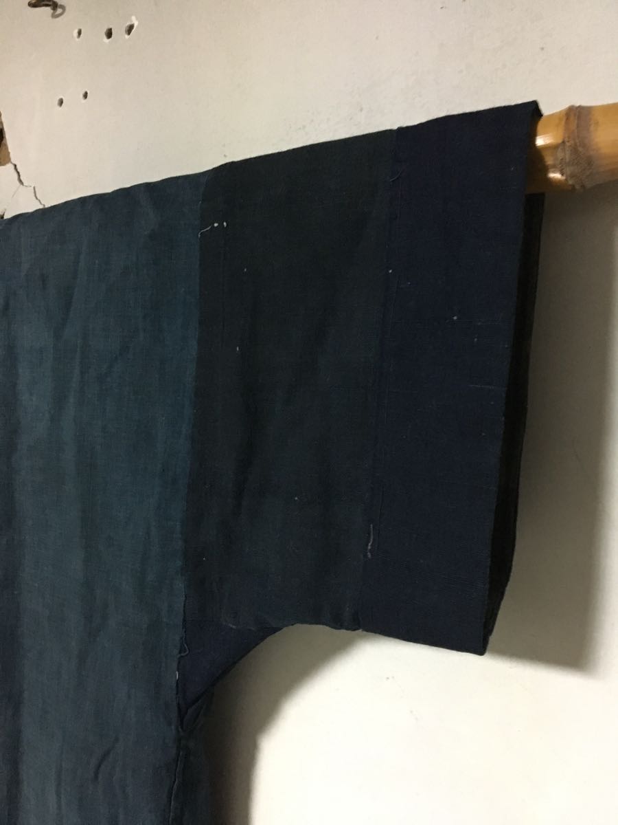 石683/藍染/アンティーク/古布/BORO/リメイク/ガウン/襤褸/野良着.