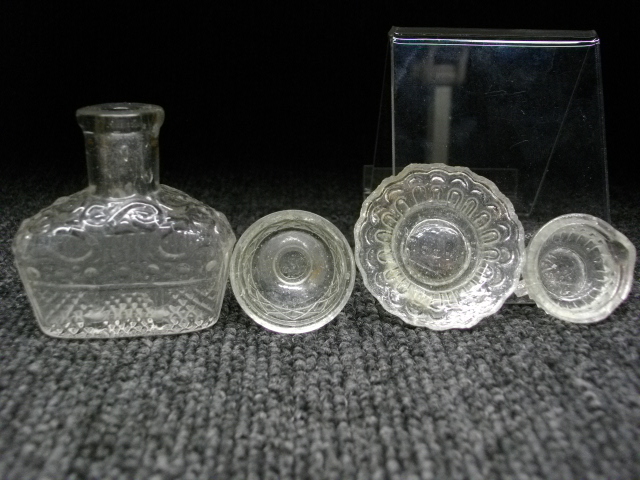 ◇古い ままごとガラス ペロペロ⑥セット／昭和レトロ昔明治大正戦前