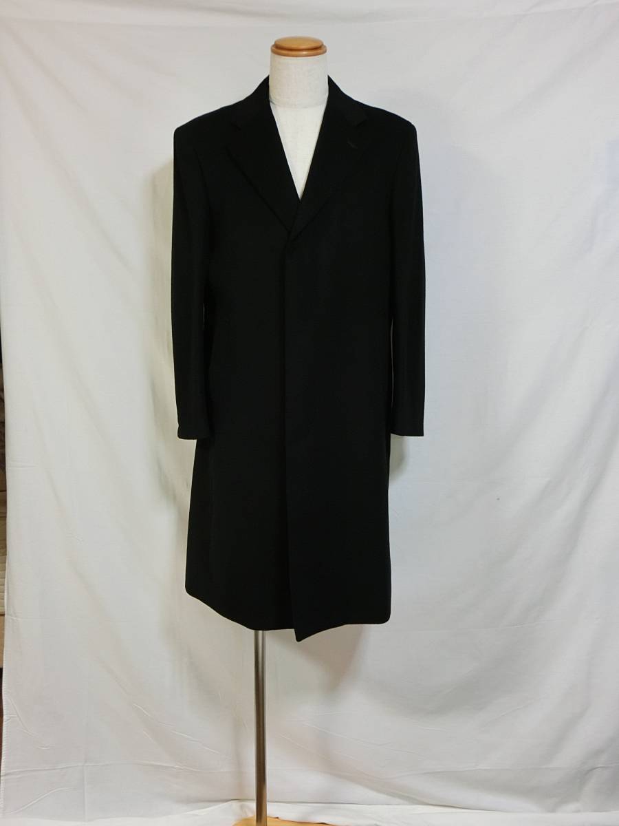 Bilancia　ビランシア　カシミヤ１００％　チェスターコート　ブラック　９６A５