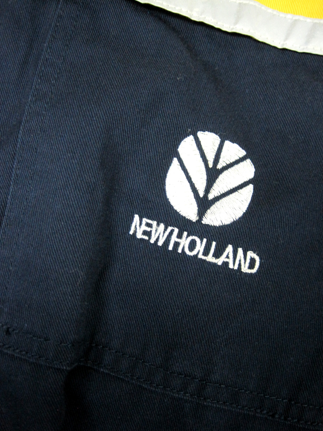 NEW HOLLAND/ニューホランド/長袖つなぎL/ワーク オールインワン/紺×黄